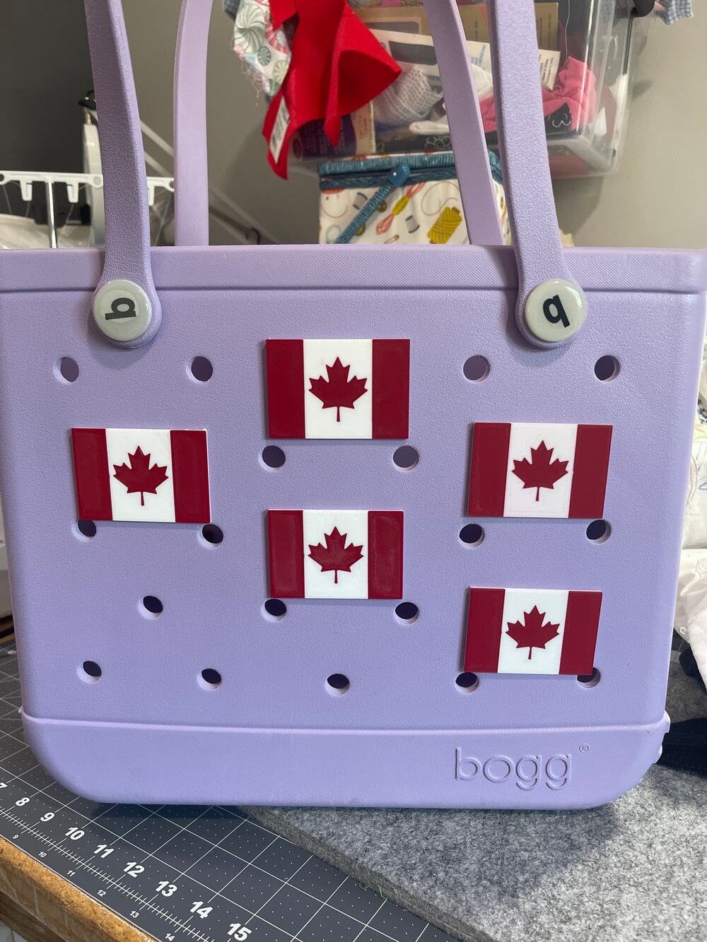 Lot of 5 Slightly Imperfect Canadian Flag Bogg Bag Charms